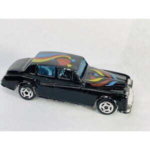 692 Black Rolls Royce With Blue Windows 1:64 Diecast Toy Hearts Rainbow Vintage